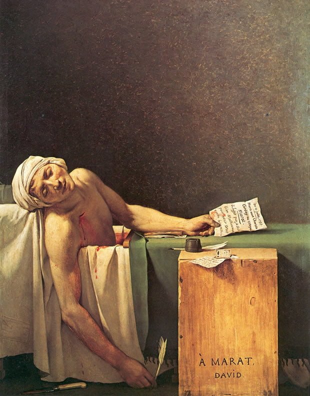 A morte de Marat, de Jacques-Louis David