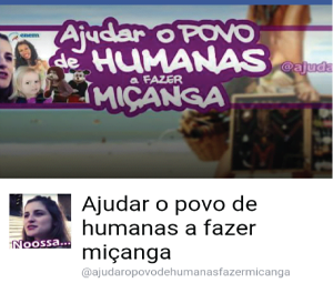 Ajudar o povo de humanas a fazer miçangas