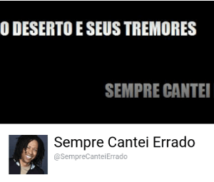  Sempre cantei errado