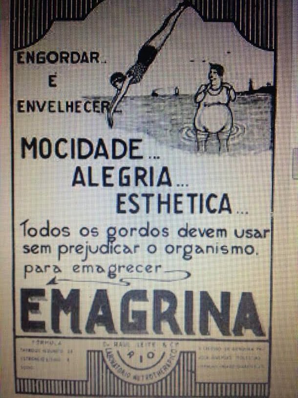 Segundo este rótulo, engordar é envelhecer