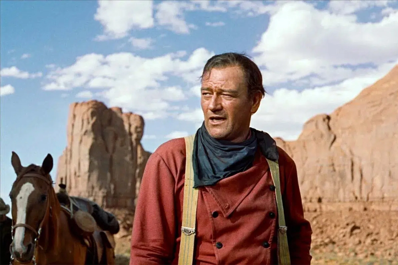 John Wayne como Ethan Edwards em Rastros de Ódio