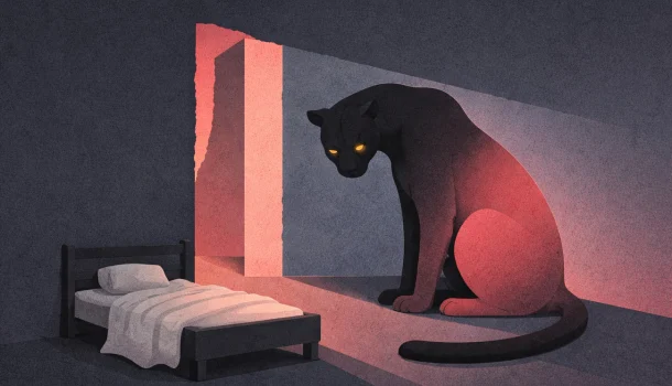 Pantera indefinida, desgraçada e bela