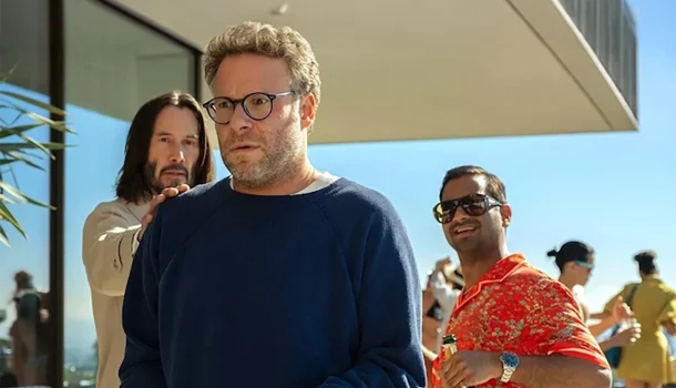 Comédia de Aziz Ansari, com Seth Rogen e Keanu Reeves, acaba de chegar ao Prime Video