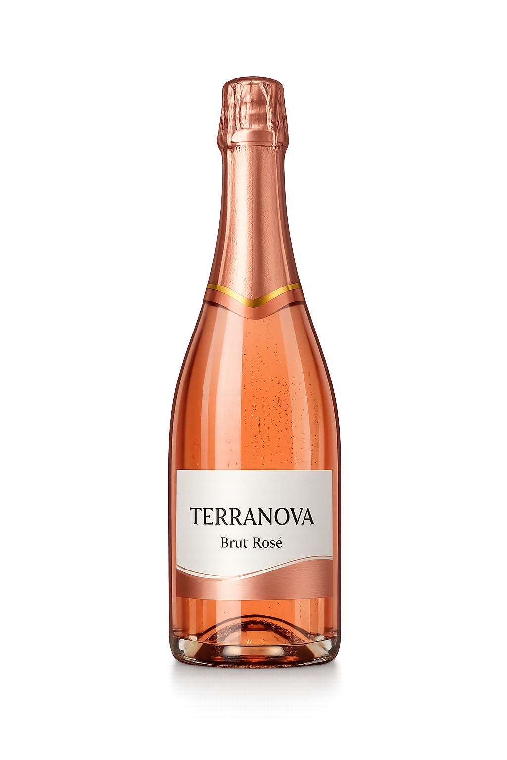 Garrafa do espumante Terranova Brut Rosé