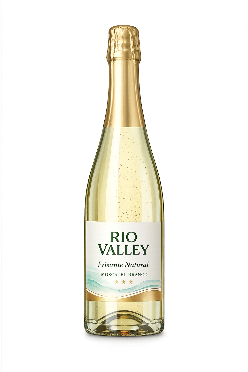 Garrafa do Rio Valley Frisante Natural Moscatel Branco