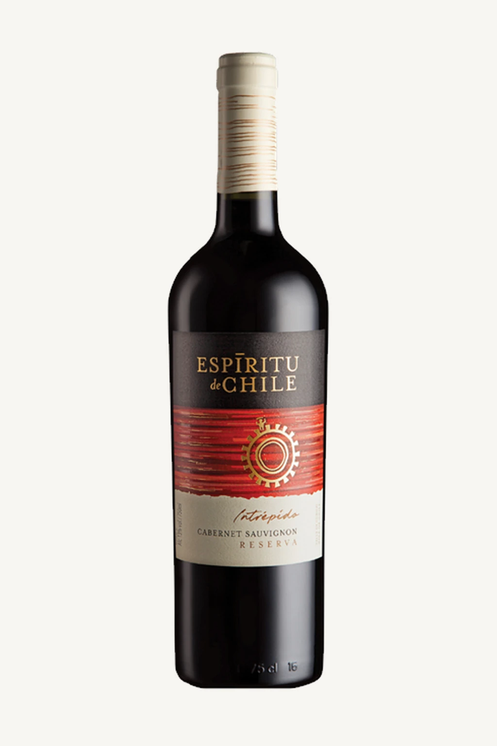 Garrafa do vinho Espíritu de Chile Intrépido Reserva Cabernet Sauvignon 2022