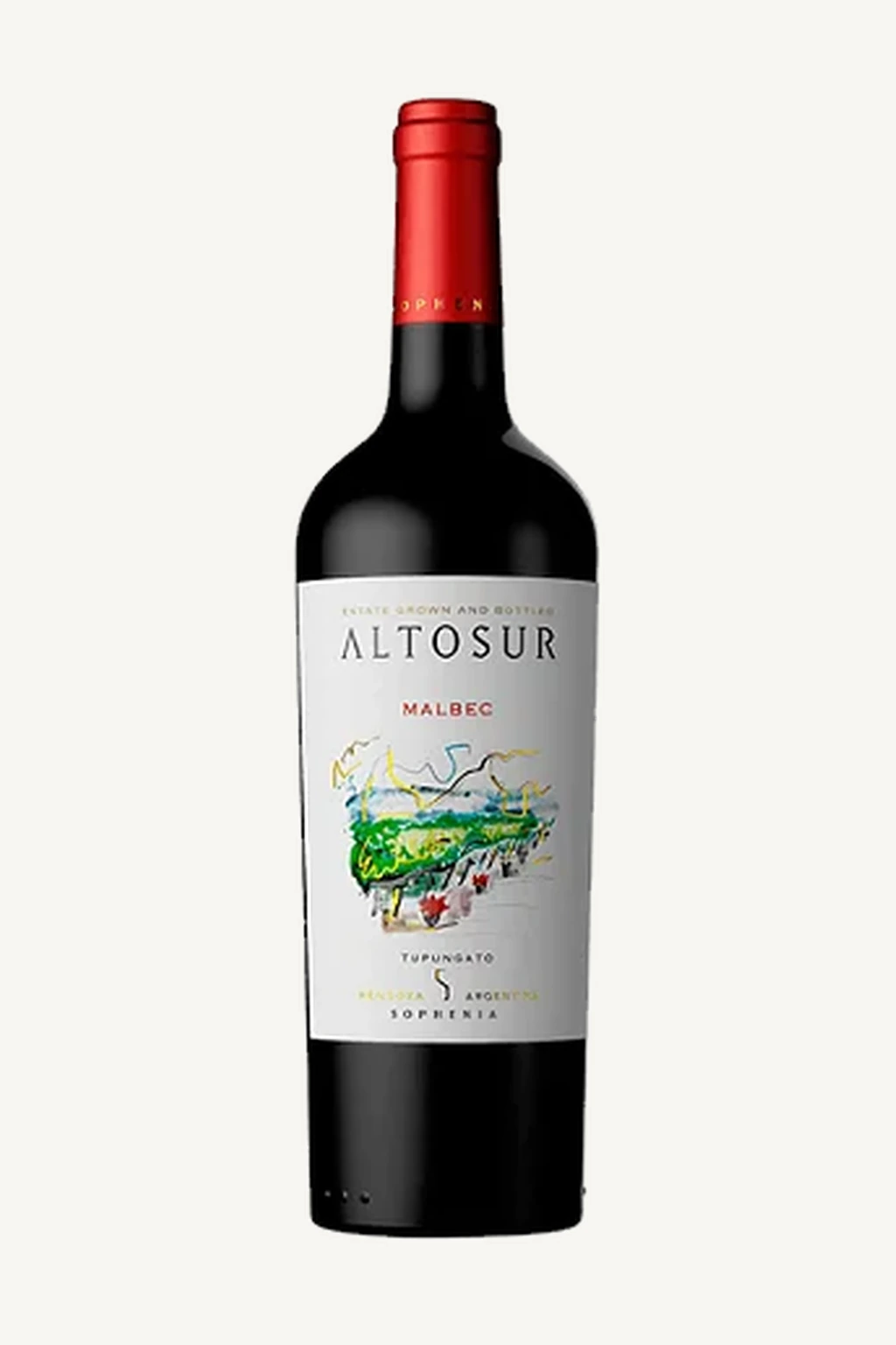 Garrafa do vinho Sophenia Altosur Malbec 2025