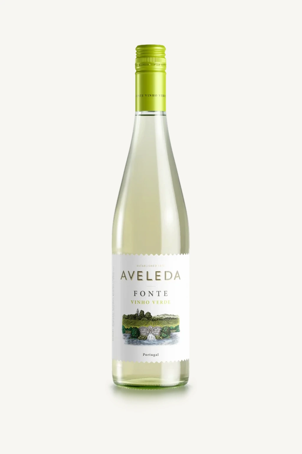 Garrafa do vinho Aveleda Fonte Branco