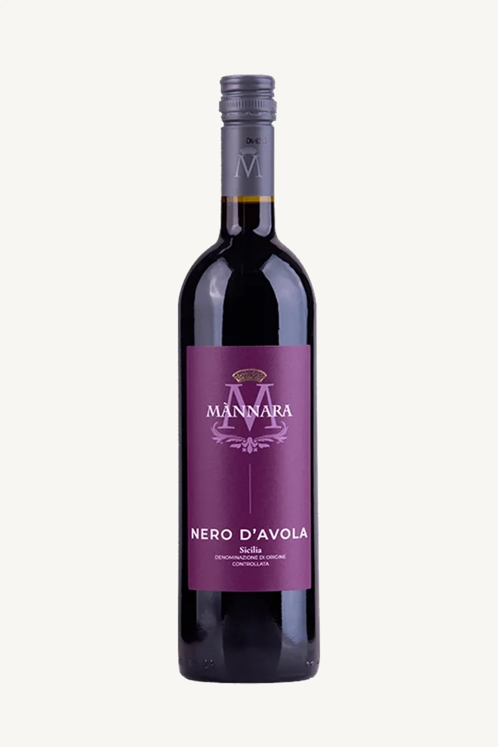 Garrafa do vinho Mànnara Nero d’Avola