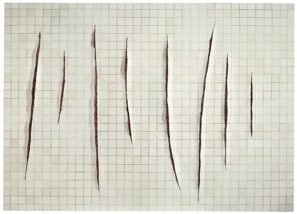 Parede com incisões à la Fontana II, de Adriana Varejão