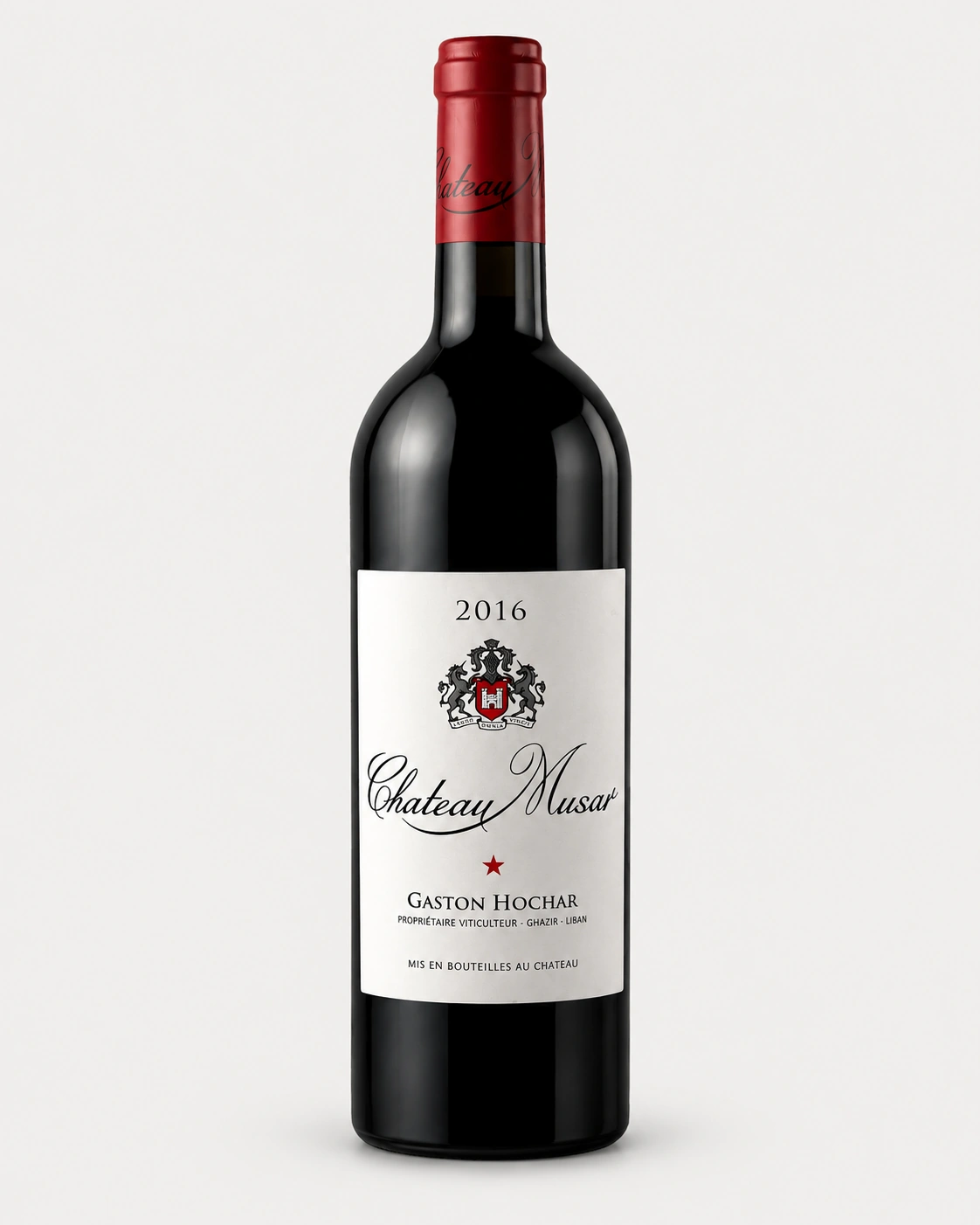 Garrafa do vinho Château Musar Rouge 2016