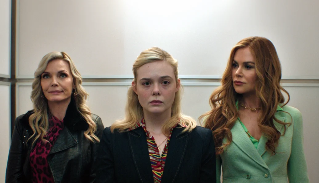 Michelle Pfeiffer, Elle Fanning e Nicole Kidman em Margô Está em Apuros