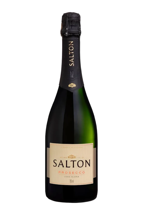 Garrafa do espumante Salton Prosecco Brut, 750 ml.
